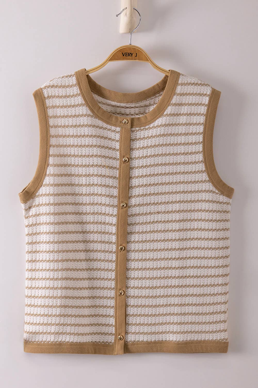 Navy &amp;amp; White Striped Knit Tank