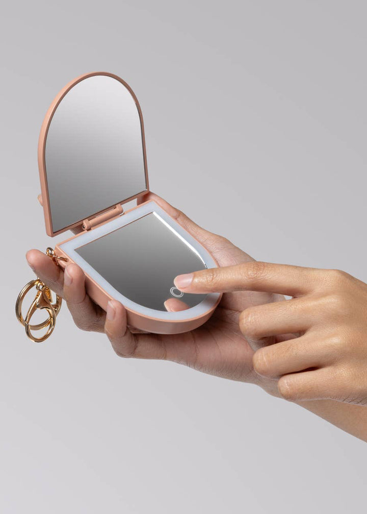 Terracotta Compact Mirror Keychain