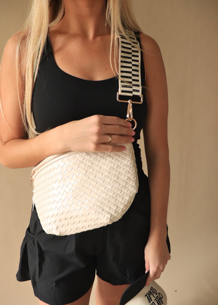 Westlyn Woven Bum Bag in Cream