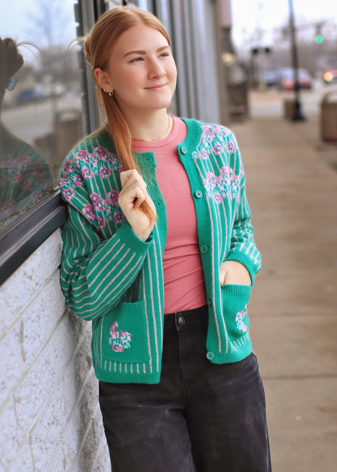 The Winslow Floral Knit Cardigan