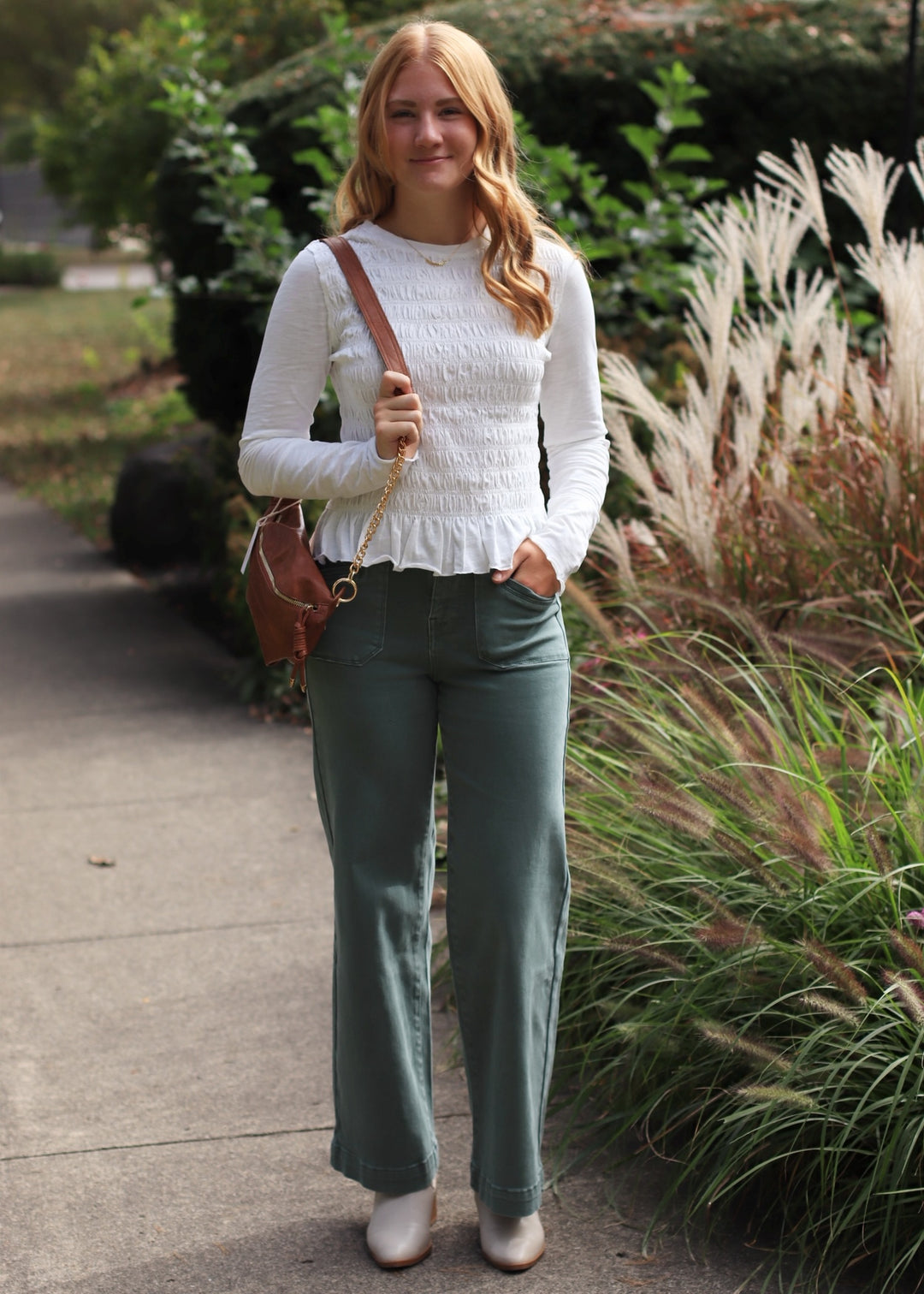 Cilantro High Ruse Wide Leg Denim