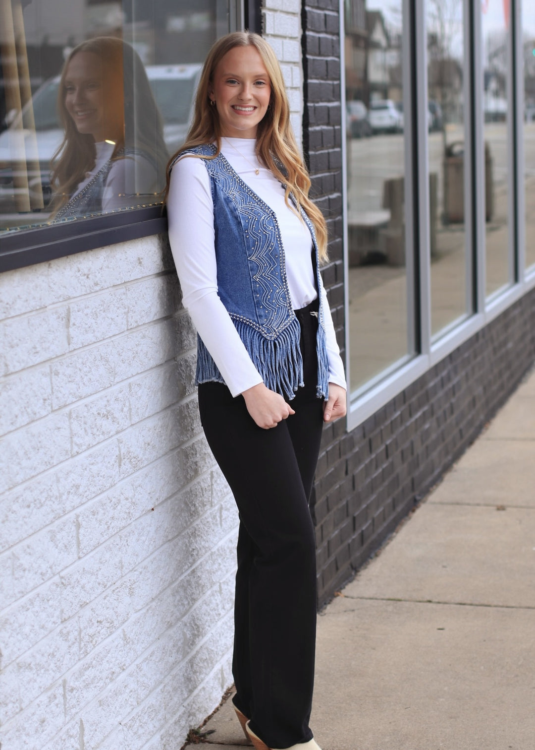Desert Daze Fringe Denim Vest