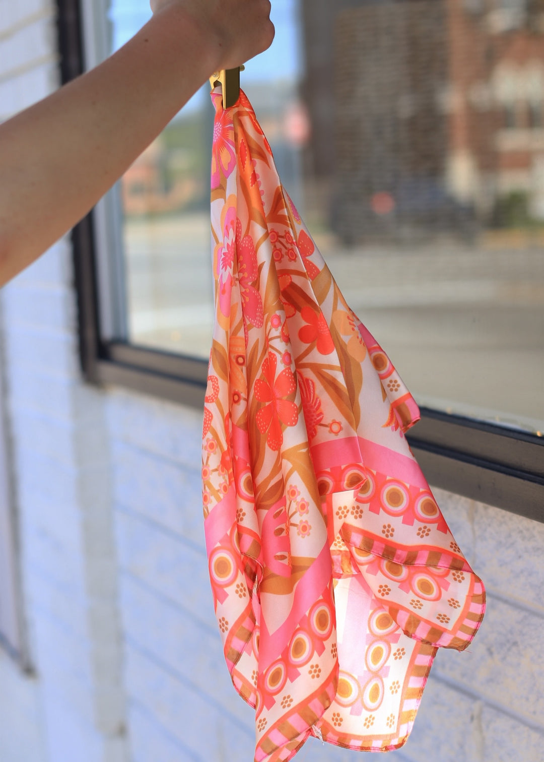 Assorted Flower Print Square Bandana Scarf