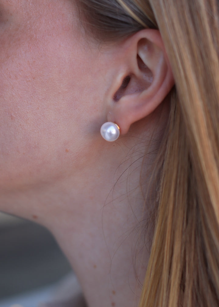 10mm Classic Extra Large Pearl Stud Earrings