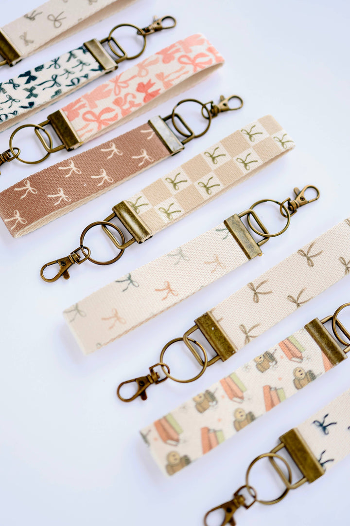 Canvas Wrist Keychain Lanyard, Key Wristlet