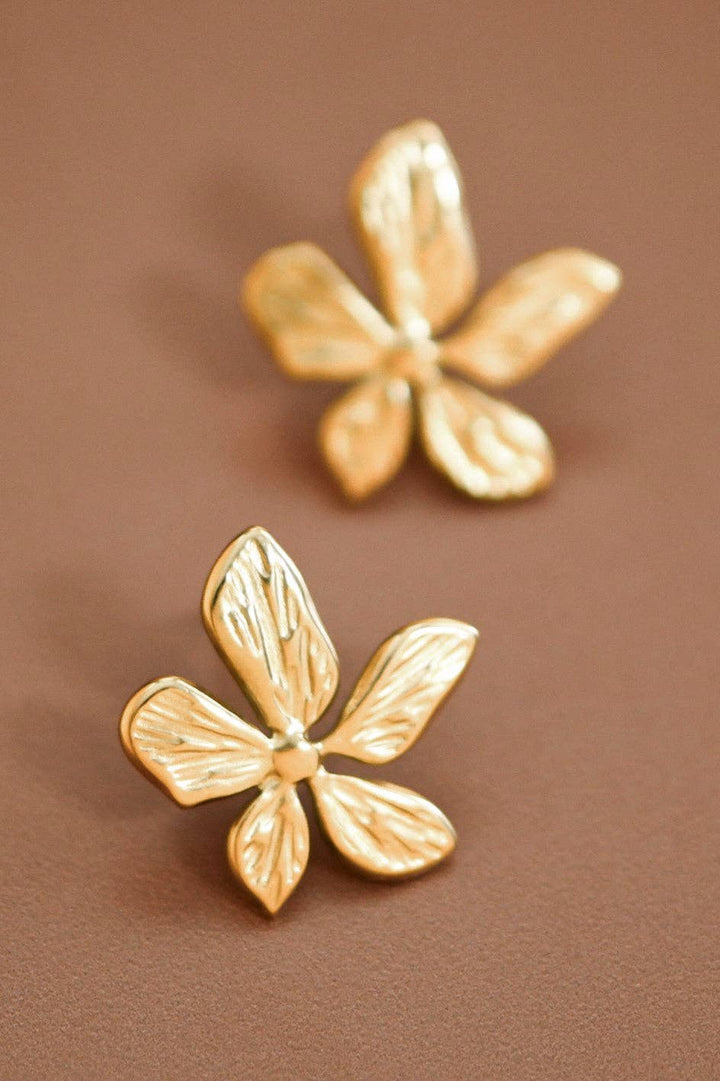 18K Gold Plated Waterproof Stainless Steel Stud Earrings