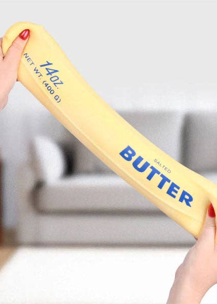 Giant Salted Butter Stick 10" Slow-Rise Squishy Fidget Toy (1pc)