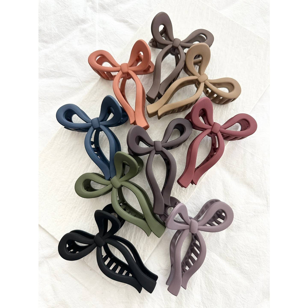 Matte Ribbon Hair Claws