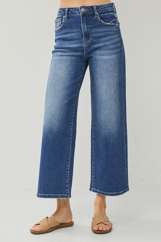The Harper Crop Wide Leg Jeans
