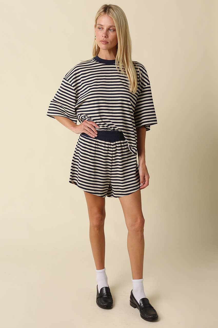 Lena Striped Relaxed-Fit Top