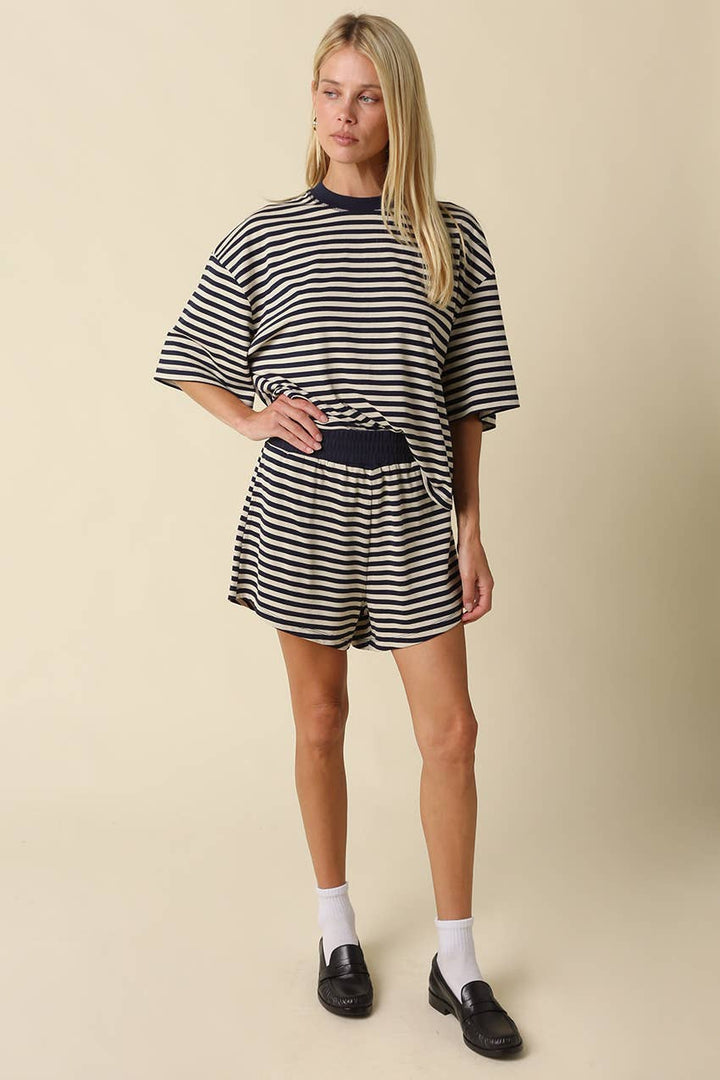 Lena Striped Relaxed-Fit Top