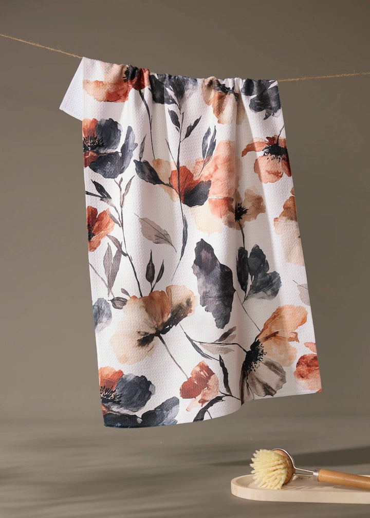 Moody Poppy Tea Towel