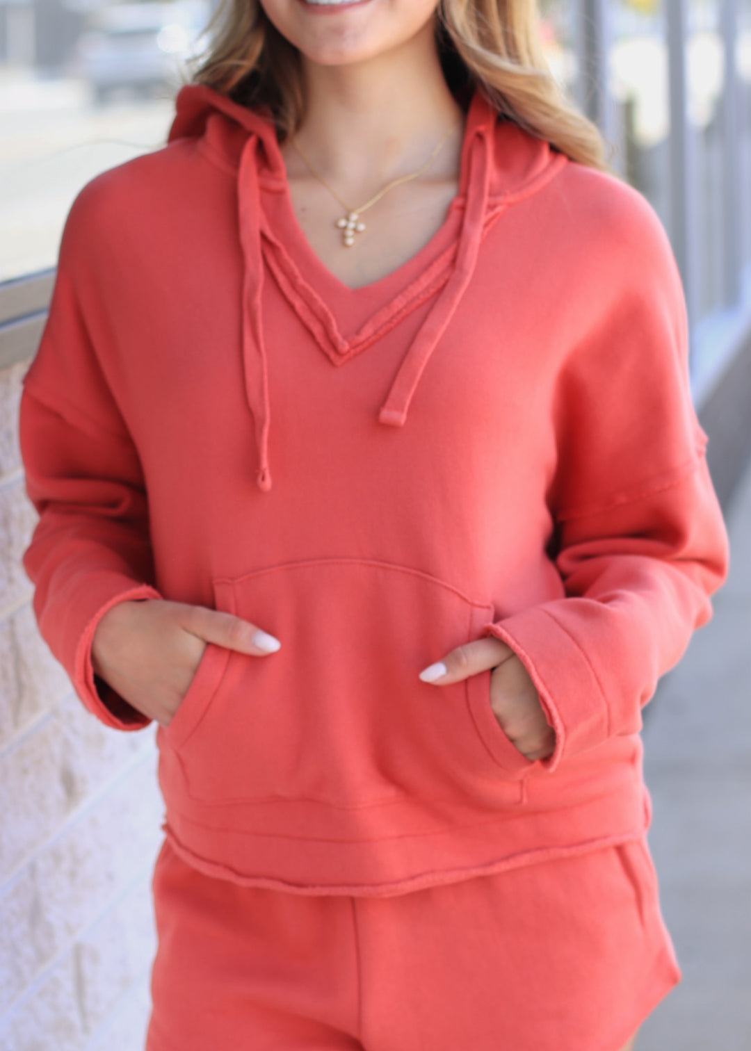 Malibu Air Cotton Hoodie in Blushed Brick