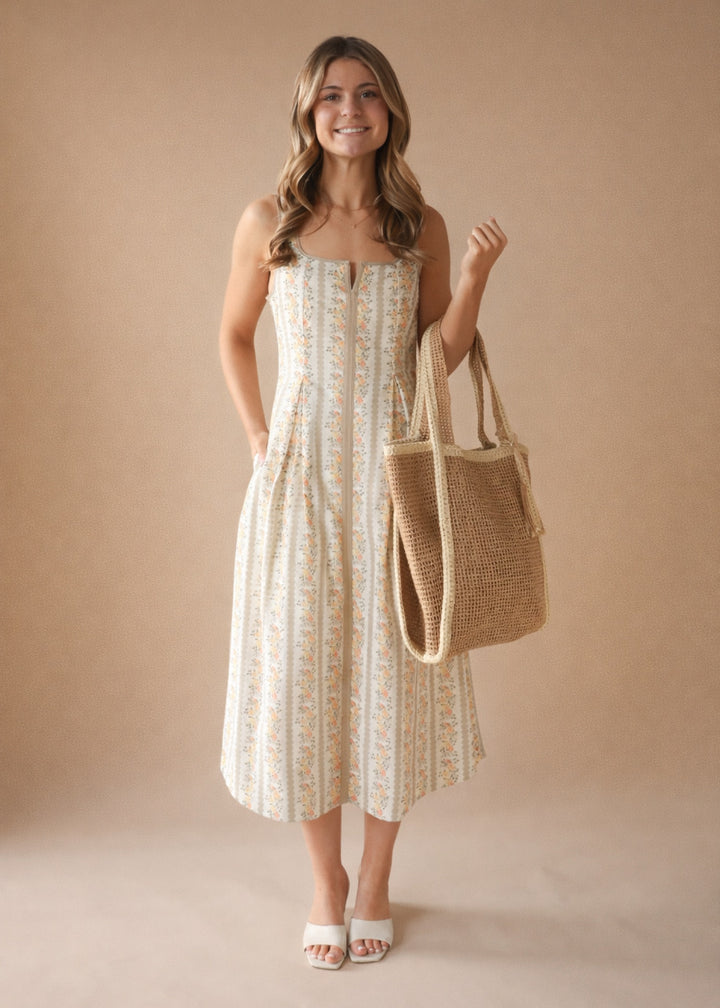 The Golden Ecru Meadow Midi Dress