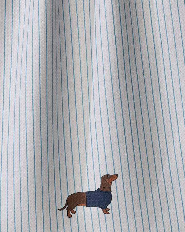 Doxie Stripe Tea Towel