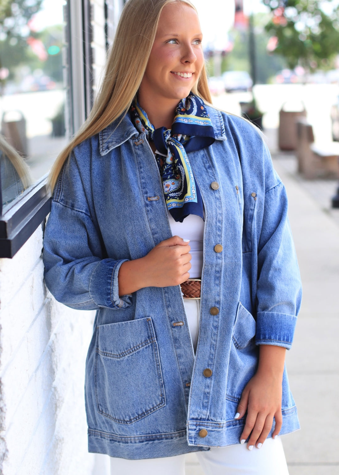 Boxy-Cut Denim Jacket
