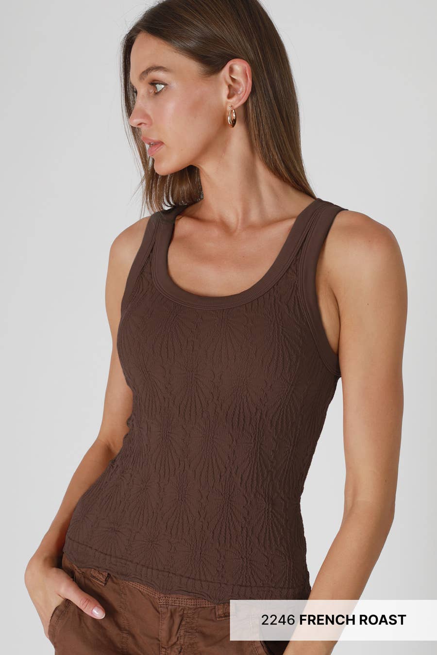 Reversible Lace Textured Tank Top