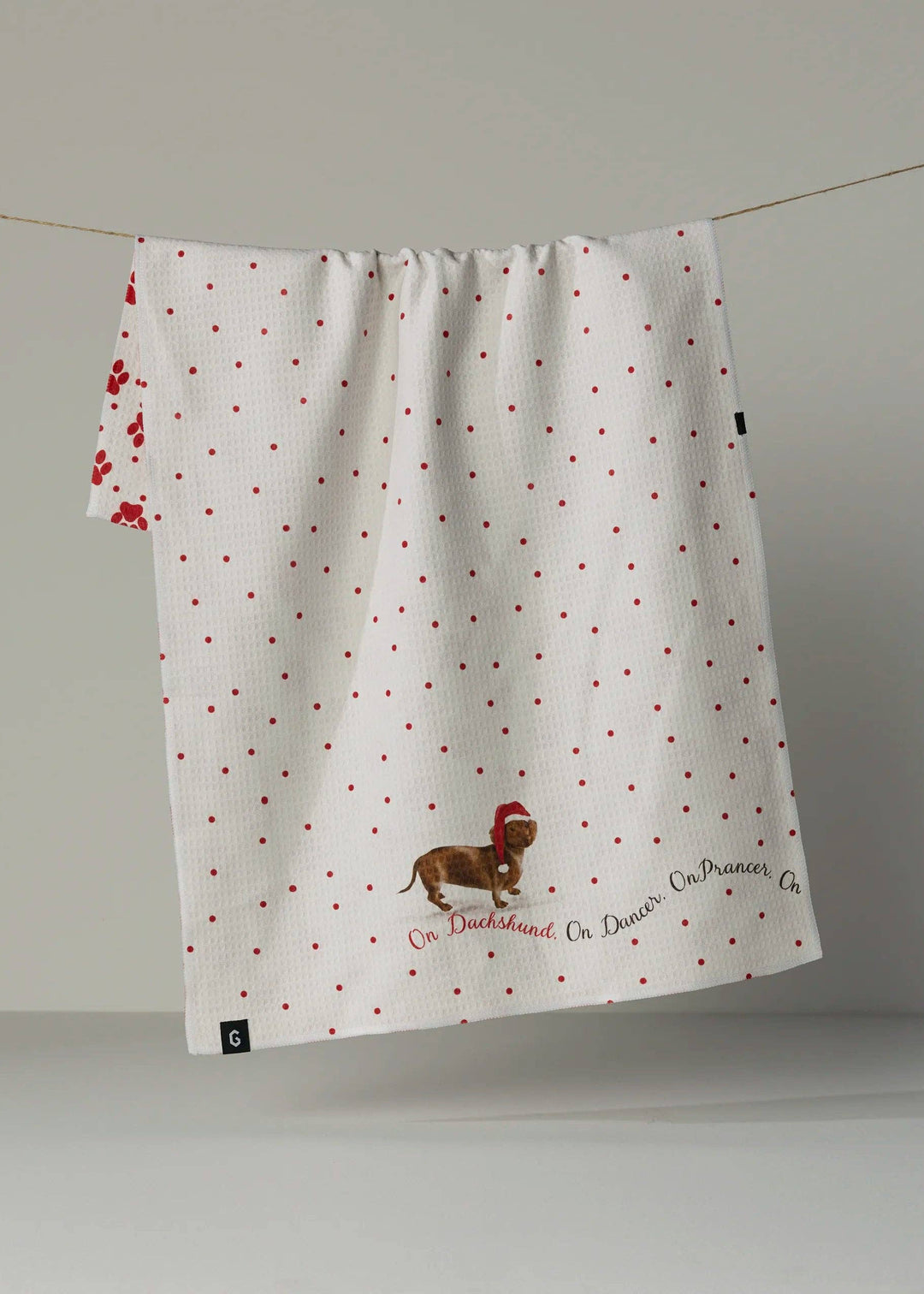 Dachshund Dash Luxe Kitchen Towel - Holiday 2026