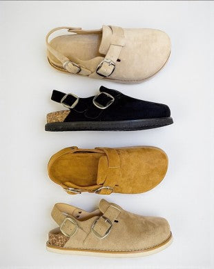 Slingback Clogs in Taupe