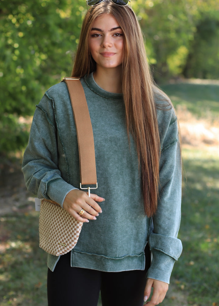 Midnight Moss Knit Pullover