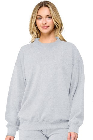 DOORBUSTER Mockneck in Ice Grey