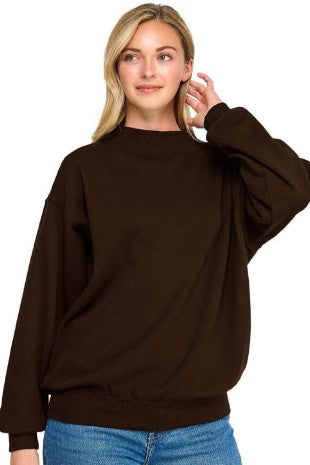 DOORBUSTER Mockneck in Dark Brown