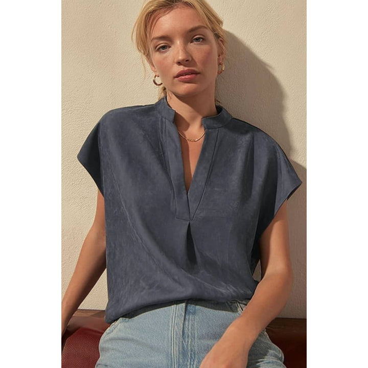 Soft Matte Drop Shoulder Blouse