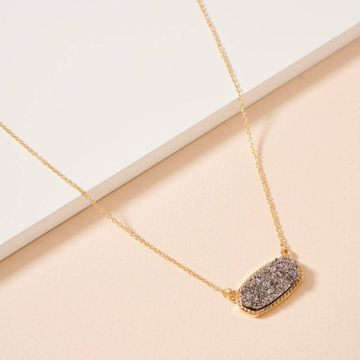 Pink Stone Charm Necklace