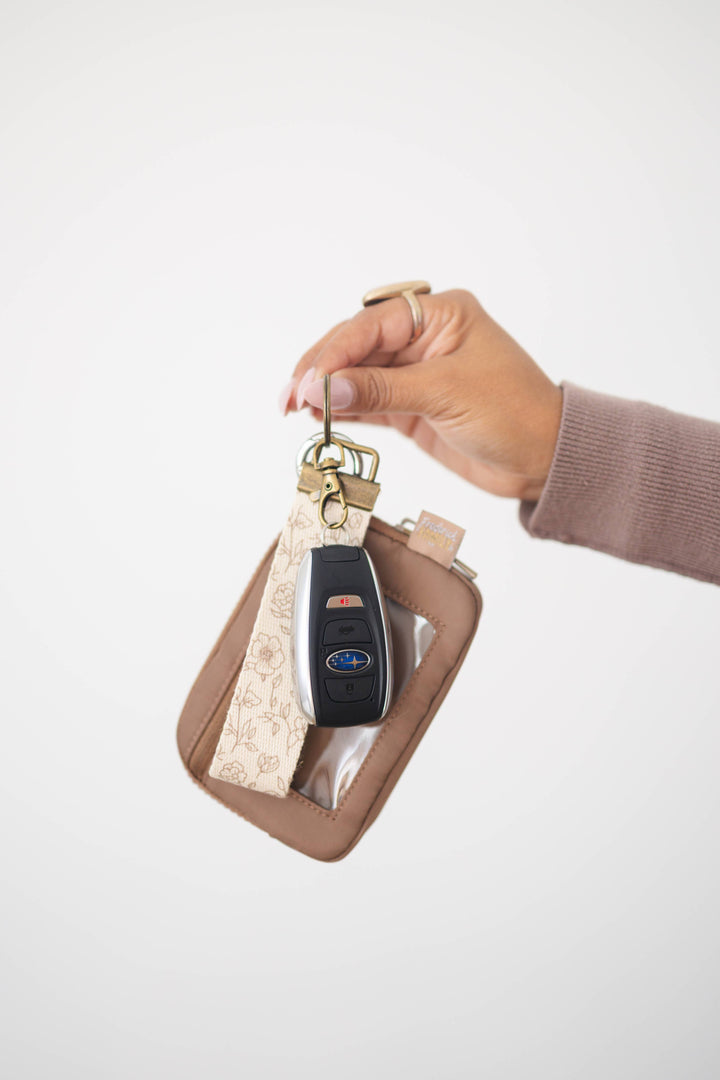 Canvas Wrist Keychain Lanyard, Key Wristlet