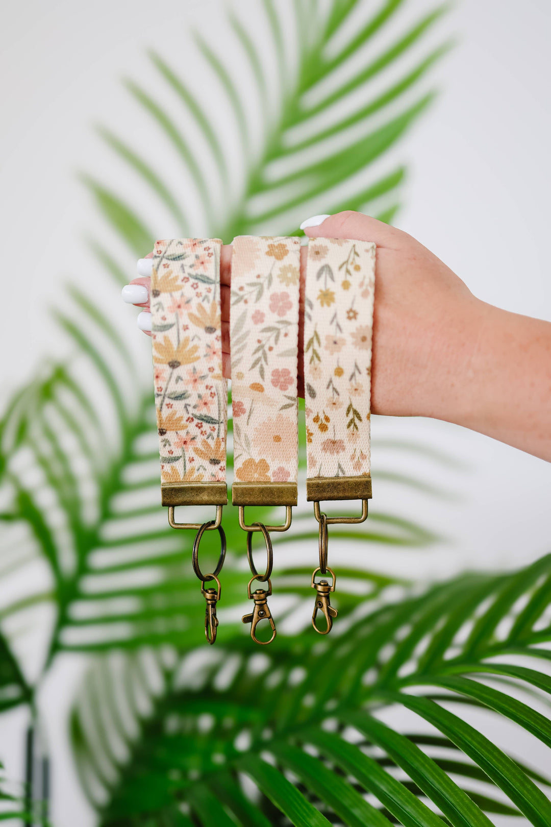 Canvas Wrist Keychain Lanyard, Key Wristlet