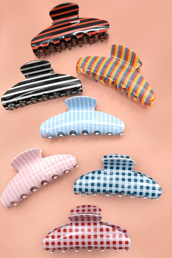 The Pinstripe Jumbo Hair Claw