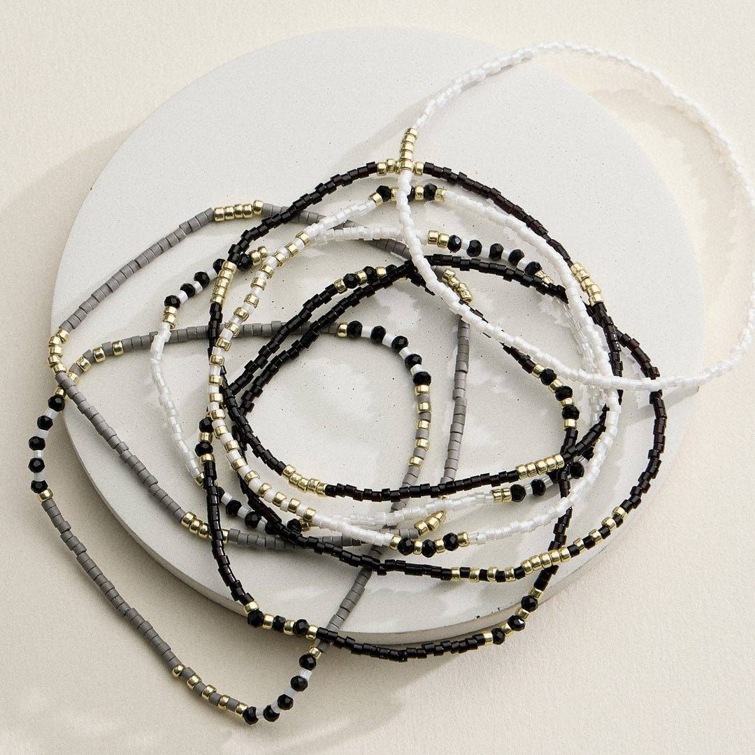 Seed Bead Stretch Bracelet Set | Stackable Bracelets