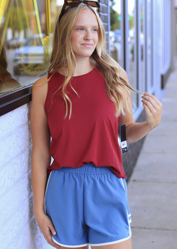 The Open Back Tank in Red