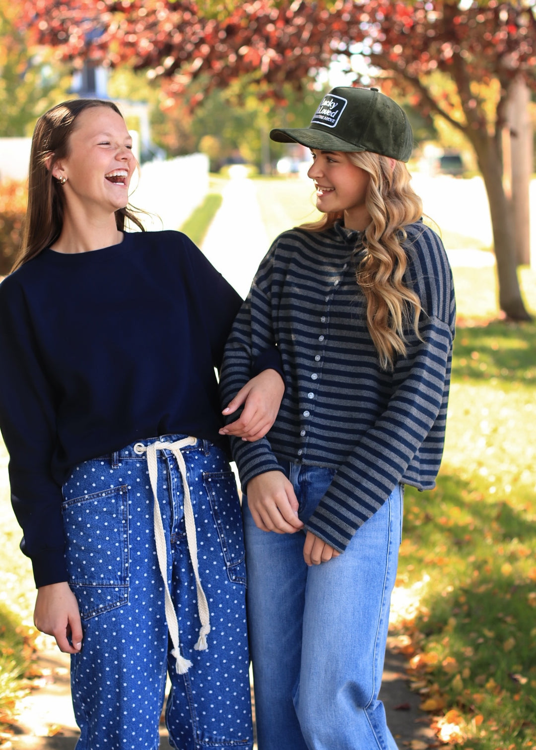 Fleece Basic Relaxed Fit Crew Neck in Deep Navy