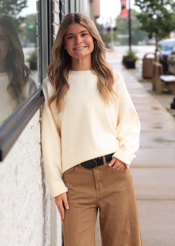 Autumn Gingham Back Sweater