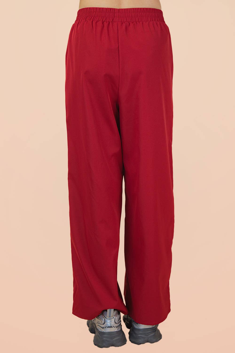 Wide Leg Track Pants W/ Piping Detail