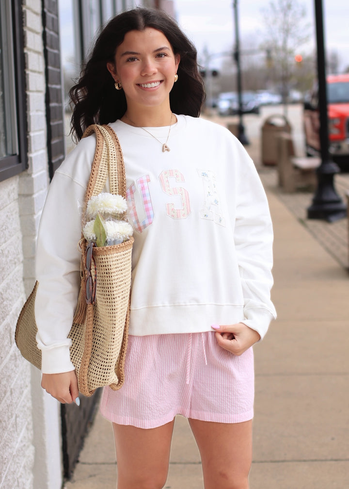 Pink Stripe Shorts
