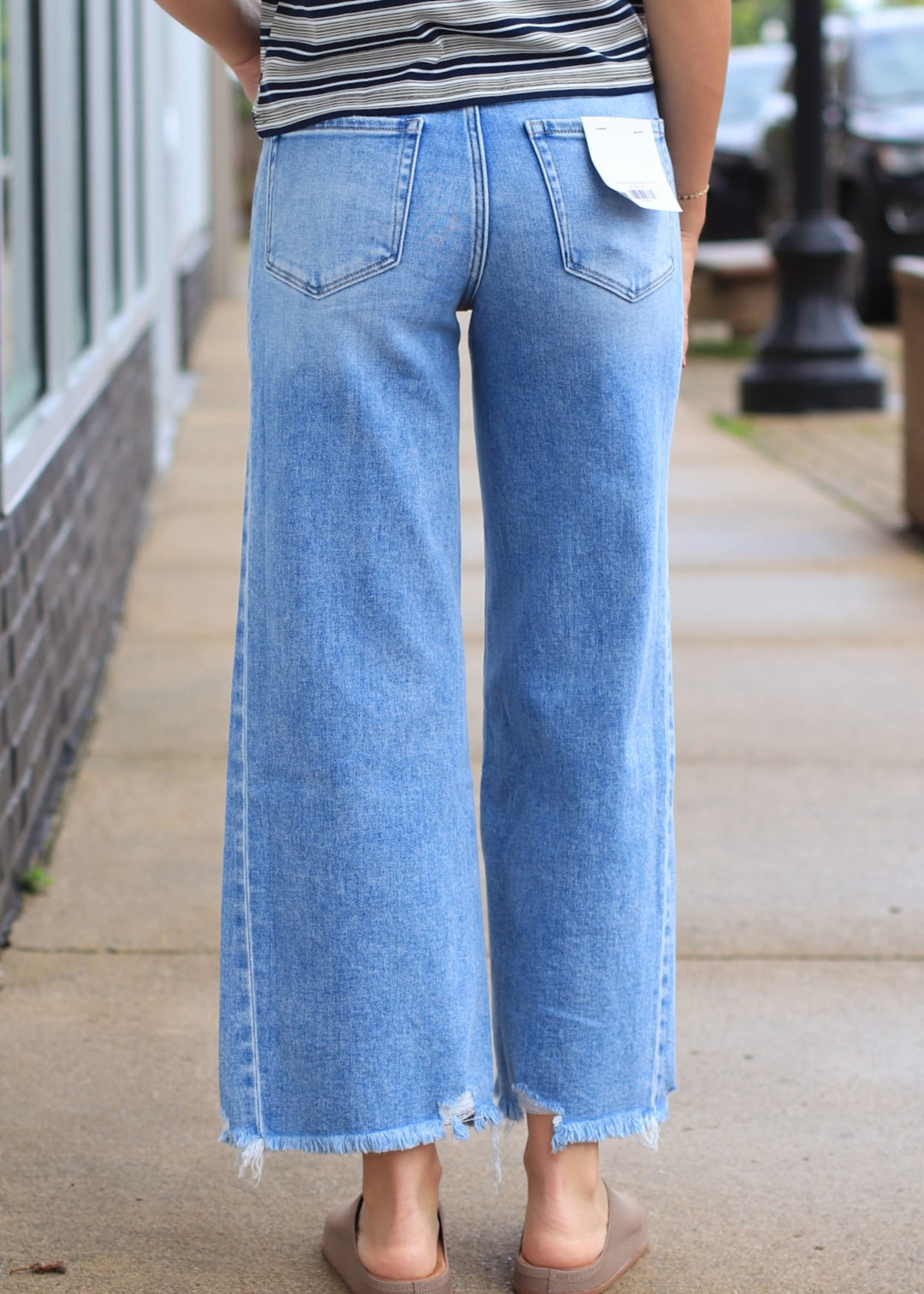 The Jaylen High Rise Crop Wide Leg Jeans
