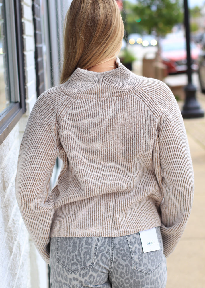 Relaxed Zipper Knit Cadigan
