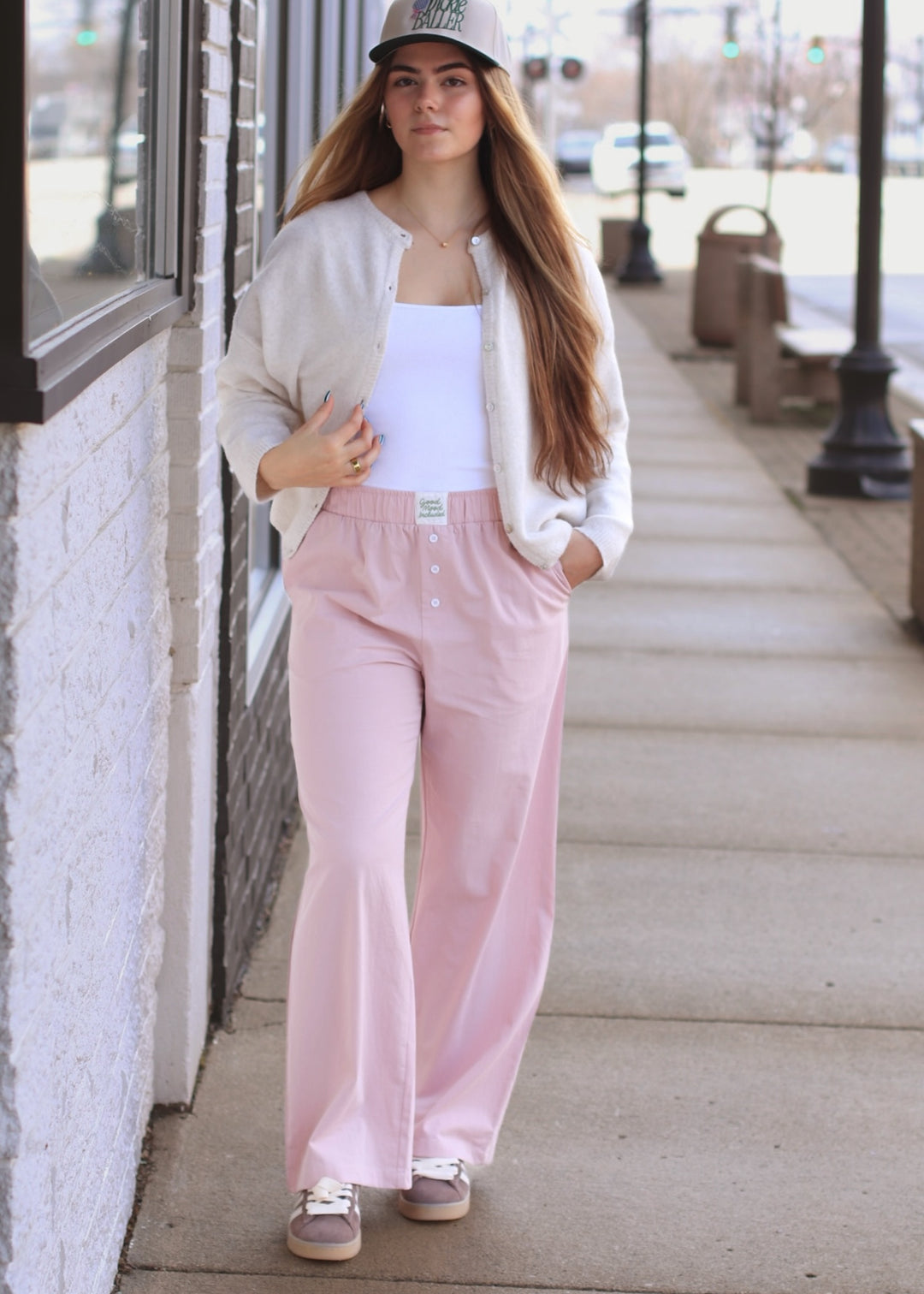 RESTOCK Ivory Ease Crew Neck Sweater Cardigan
