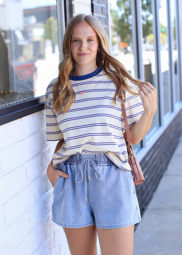 The Cape Cod Striped Boxy Tee