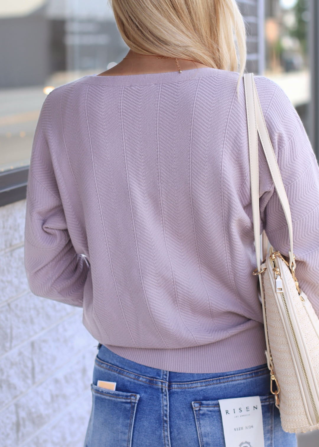 Soft Chevron Pattern Fine Gauge Dolman