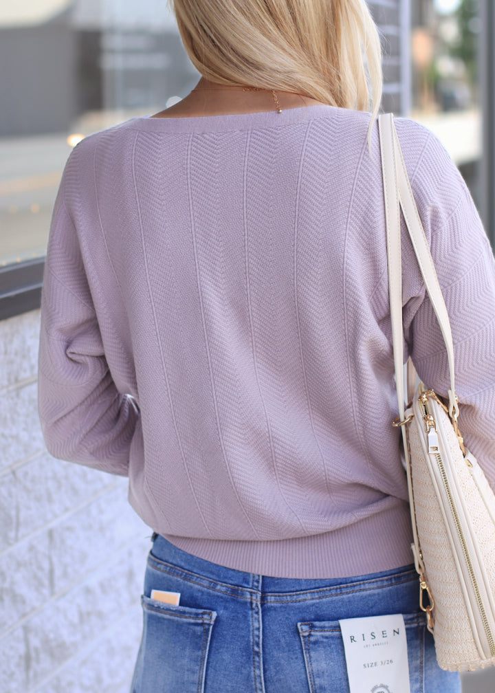 Soft Chevron Pattern Fine Gauge Dolman