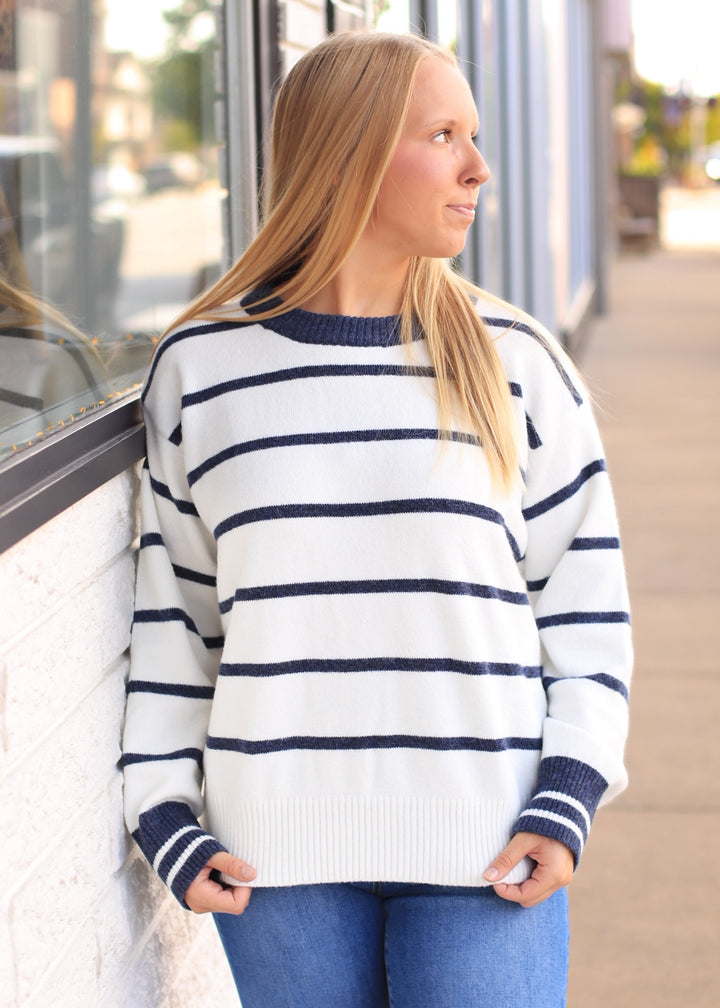 Audrey Oversized Striped Sweater