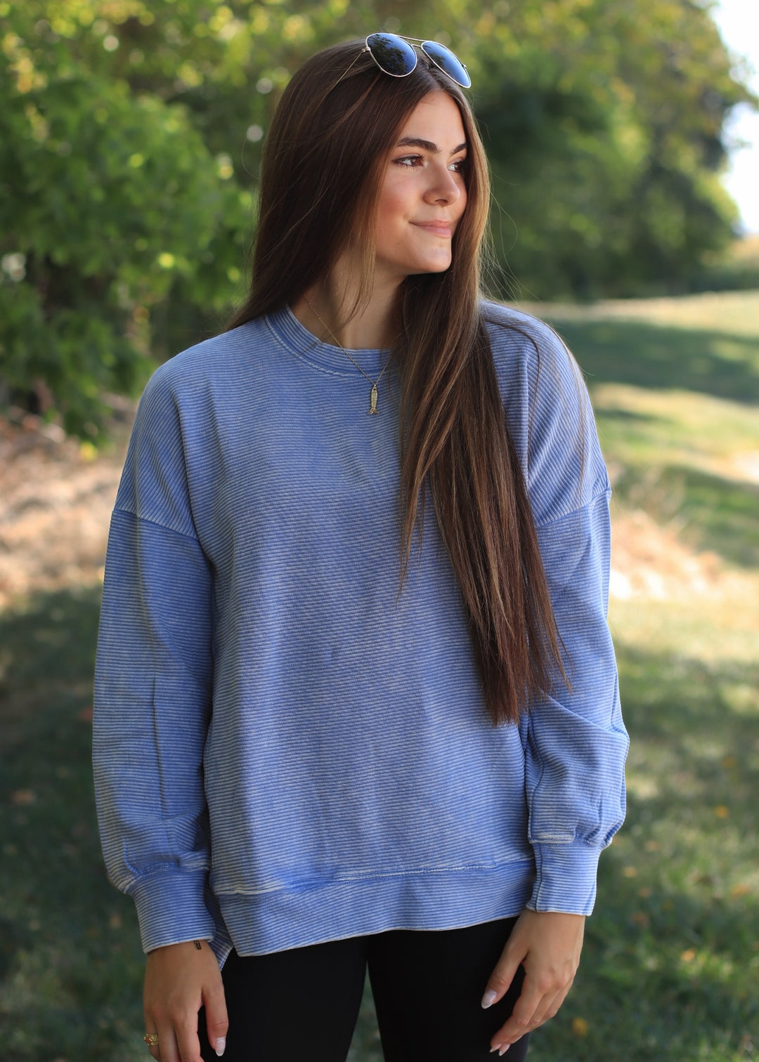Periwinkle Rose Pullover