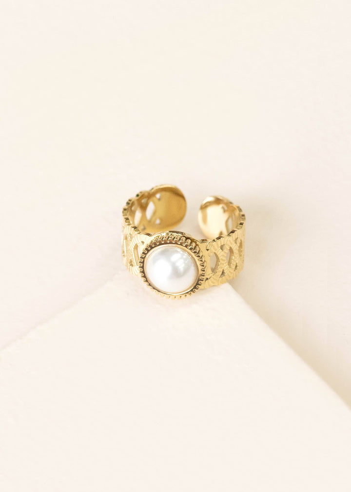 Rosaline Pearl Adjustable Ring