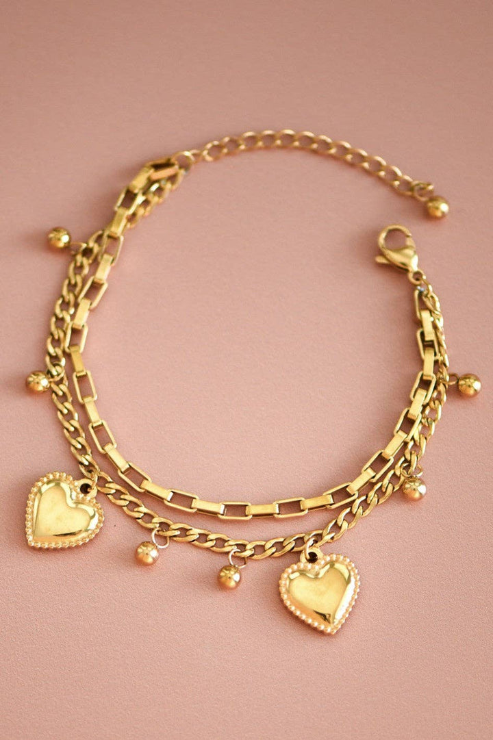 18K Gold Plated Waterproof Stainless Steel Chain Bracelet