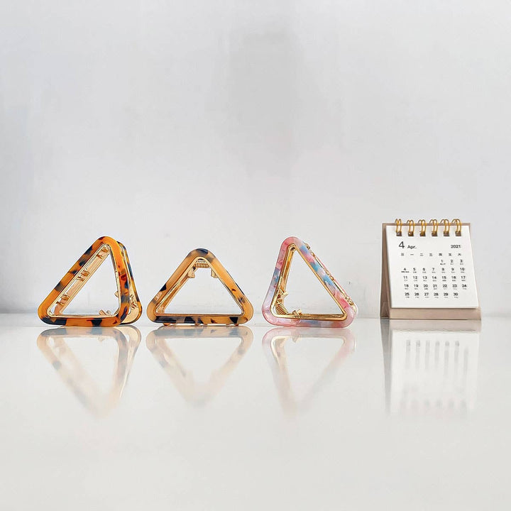 ACETATE  HAIR CLAW CLIP PYRAMID MINI