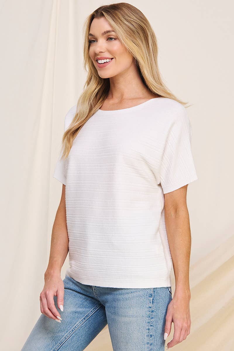 Iris Soft Rib Short Sleeve Top