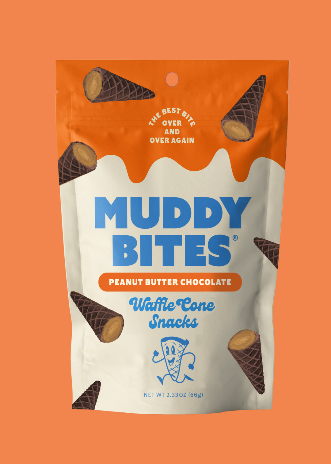 Peanut Butter Chocolate Waffle Cone Snacks